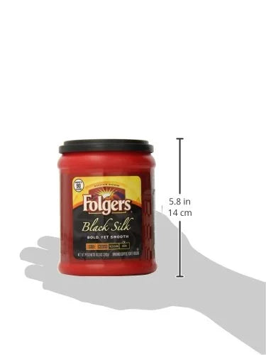 Folgers Black Silk Dark Roast Ground Coffee, 10.3 Ounces