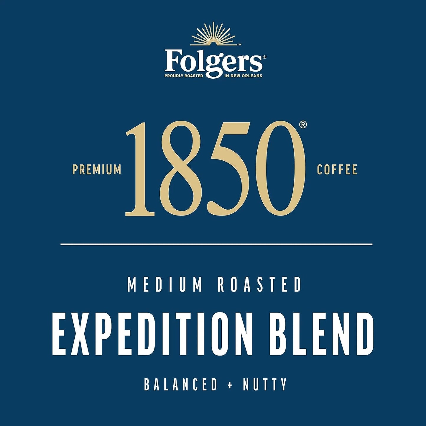 Folgers 1850 Expedition Blend Coffee, Keurig K-Cup Pods, 10 Count
