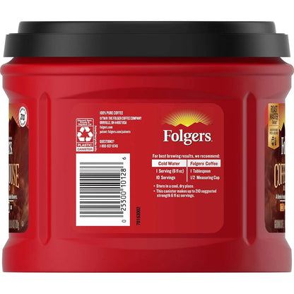 Folgers Coffeehouse Blend Medium Dark Roast Ground Coffee, 25.4 Ounces (Pack of 6)