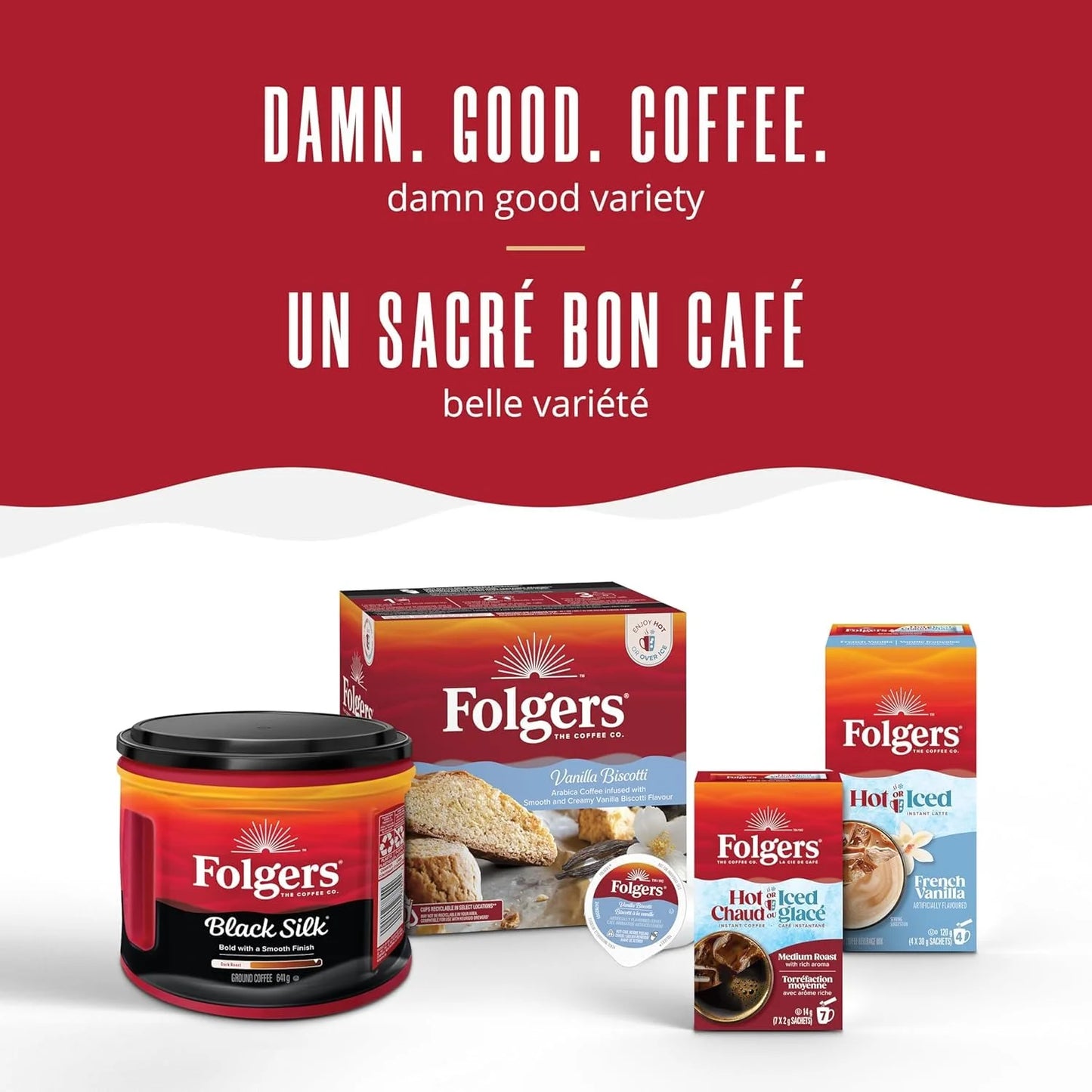 Folgers Caramel Drizzle Flavoured Coffee, Single-Serve K-Cup Pods For Keurig Coffee Makers, 30 Count