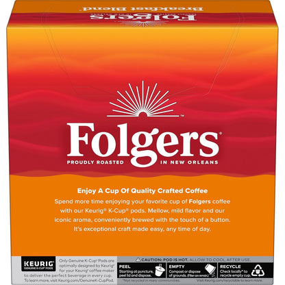 Folgers K Cups Folgers Breakfast Blend Mild Roast Coffee, 128 Keurig K-Cup Pods