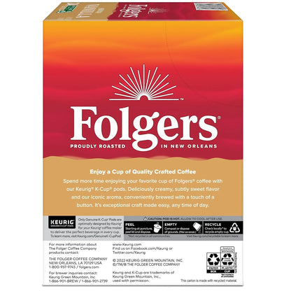 Folgers French Vanilla Keurig Single Serve K-Cup Pods, 24 Pods Per Pack, Case Of 4 Packs