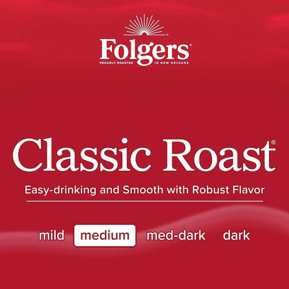 Folgers Classic Decaf Instant Coffee Singles, Medium Roast, 19 Count