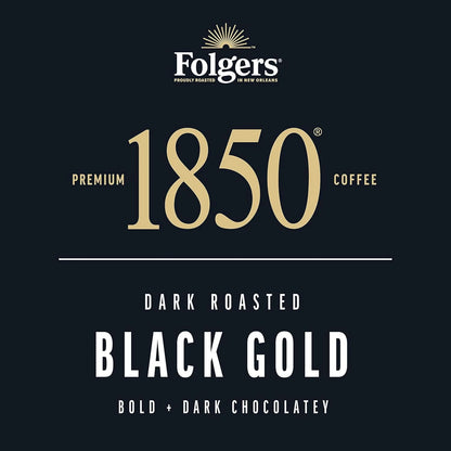 Folgers 1850 Black Gold Coffee, Keurig K-Cup Pods, 10 Count