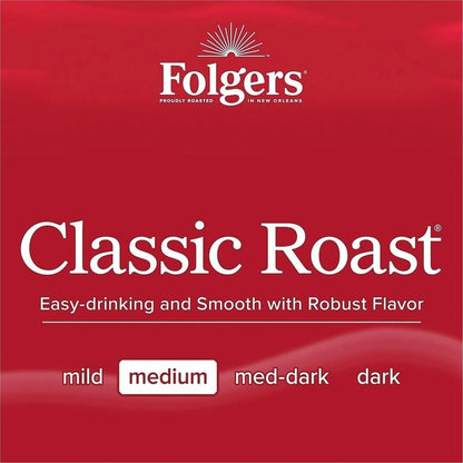 Folgers Classic Roast Medium Roast Ground Coffee, 36 Pack of 9 Ounce Fraction Packets, Frac Packs