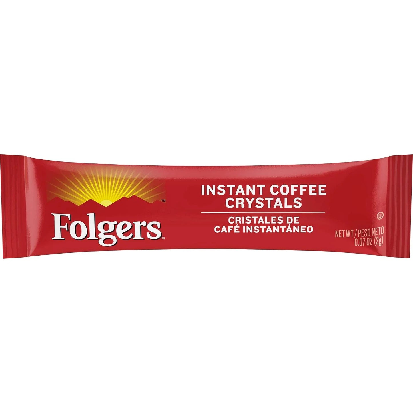 Folgers Classic Roast Instant Coffee Crystals, 7 Single Serve Packets (Pack of 12)