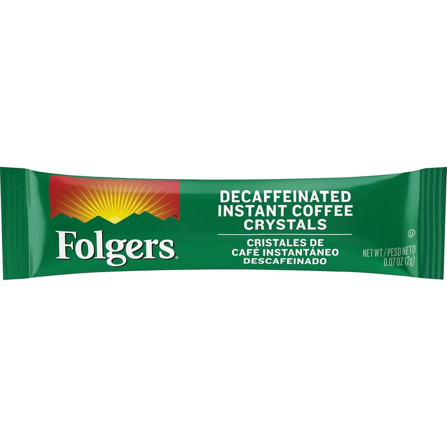 Folgers Classic Decaf Decaffeinated Instant Coffee Crystals, 6 Single Serve Packets (Pack of 12)