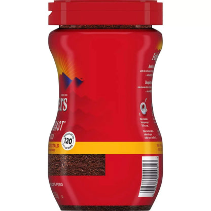 Folgers 20083 Classic Roast Instant Coffee Crystals, 3 Ounces, 100% Pure Coffee, Medium Roast, Easy-open Flip Top Lid, Portable Plastic Jar, Pack of 24