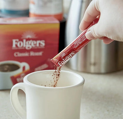 Folgers Classic Roast Instant Coffee, Single Serve Packets