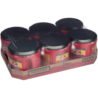 Coffee, Classic Roast, Ground, 30.5 oz Canister, 6/Carton