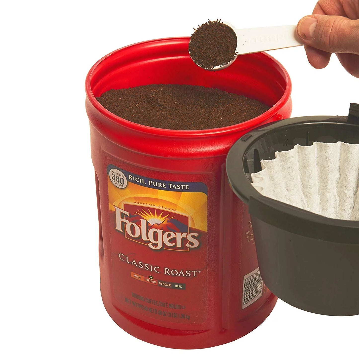 Folgers, Classic Medium Roast Coffee, 48 oz, 4 Cans