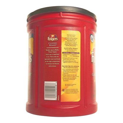 Folgers, Classic Medium Roast Coffee, 48 oz, 4 Cans