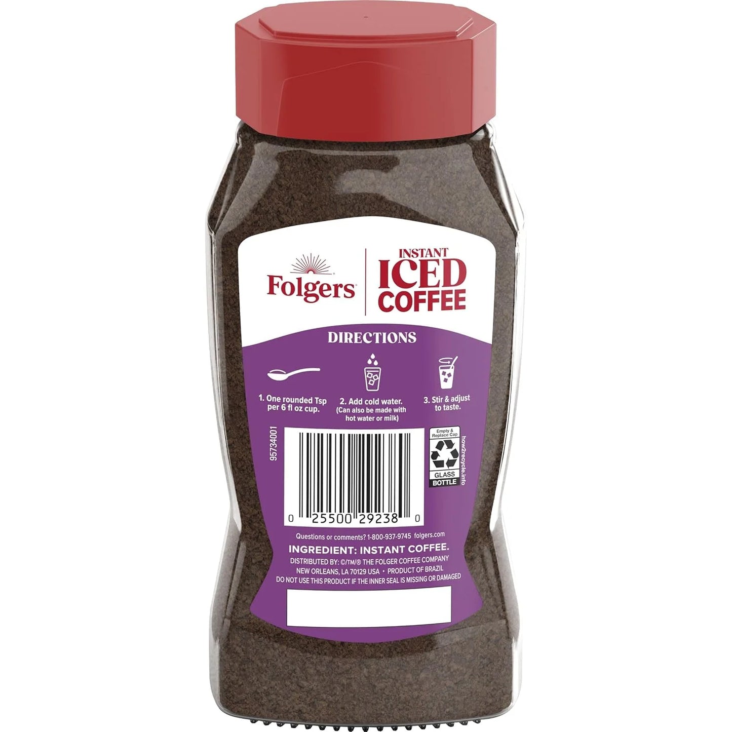 Folgers Instant Iced Coffee, 7-Ounce Jar (Pack of 6)