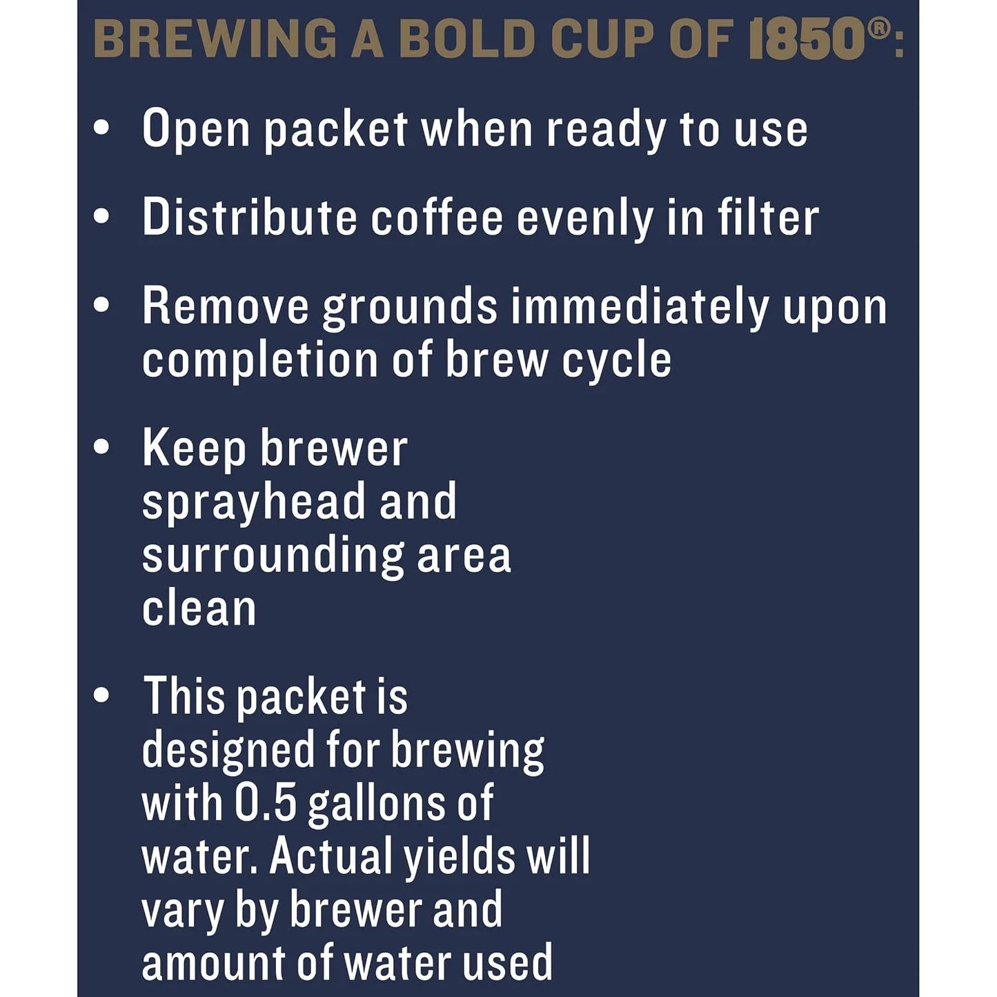 Folgers 1850 Pioneer Blend Medium Roast Ground Coffee, Fraction Pack, 2.5 Ounce (Pack of 24)