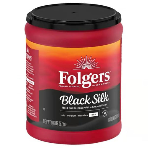 Folgers black silk dark roast ground coffee 9.6 oz