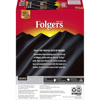 Folgers Black Silk Dark Roast Coffee, 96 Keurig K-Cup Pods