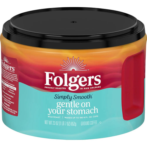 Folgers Simply Smooth Ground Coffee, Mild Roast, 23 Ounce Canister