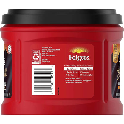 Folgers Black Silk Dark Roast Ground Coffee, 24.2 Ounces