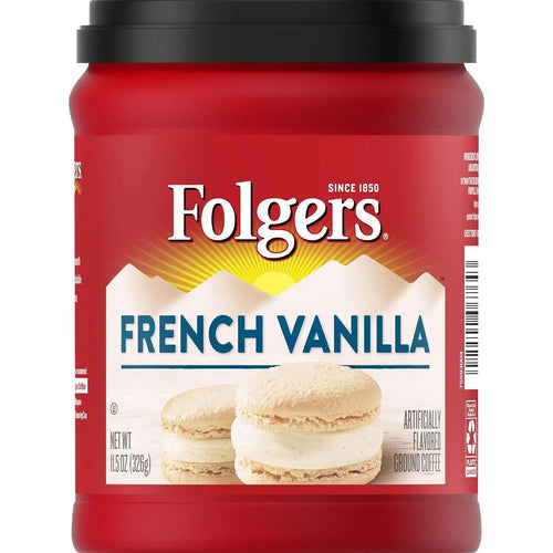 Folgers French Vanilla Flavored Ground Coffee, 11.5 Ounces
