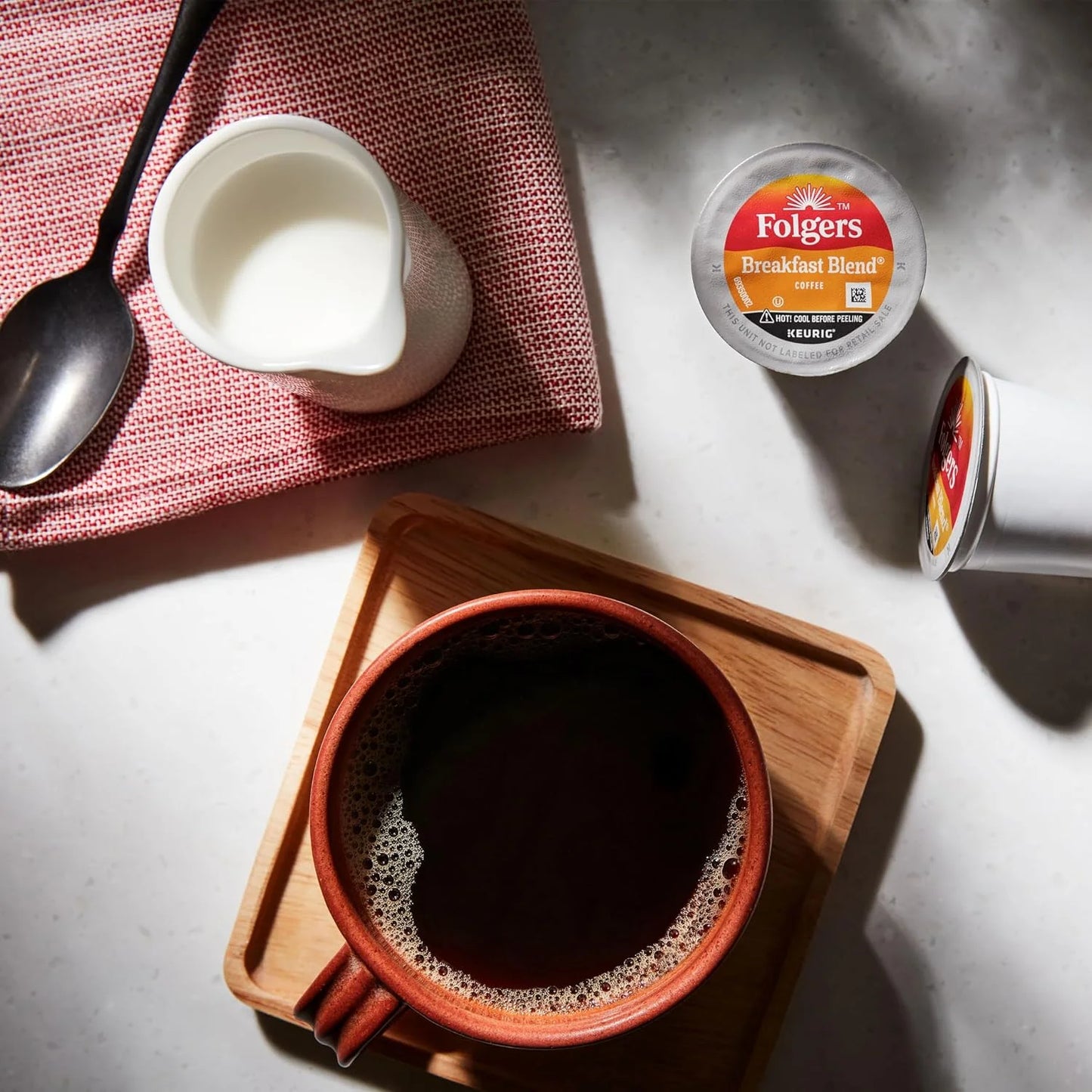 Folgers Breakfast Blend Coffee, Mild Roast, Keurig K-Cup Pods, 72 Count