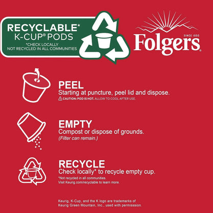 Folgers Hazelnut Cream Flavored Coffee, 96 Keurig K-Cup Pods