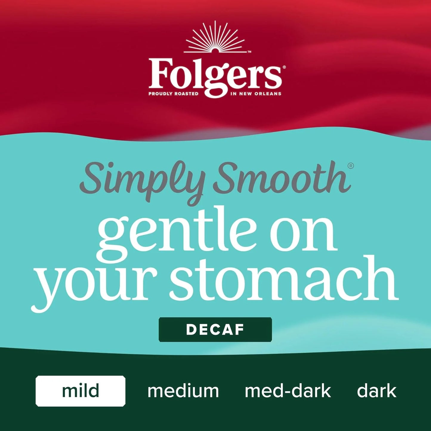 Folgers Simply Smooth Decaf Ground Coffee, 11.5 Oz. Canister