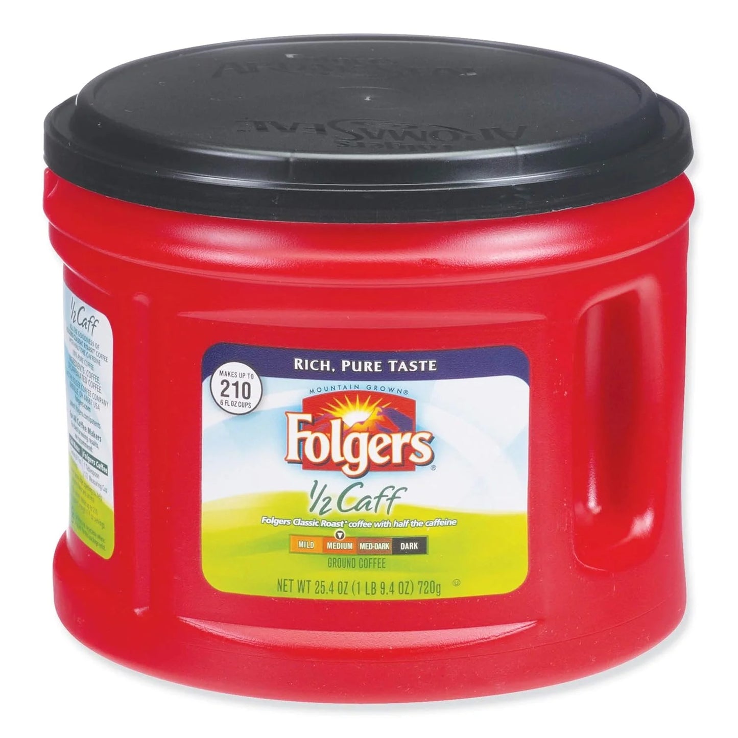 Folgers 1/2 Caff Medium Roast Ground Coffee, 25.4 Ounces