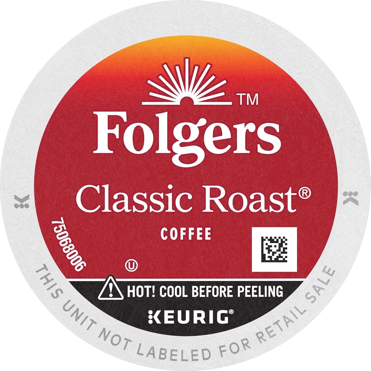 Folgers Classic Roast, Medium Roast Coffee, Keurig K-Cup, 12 Count Box