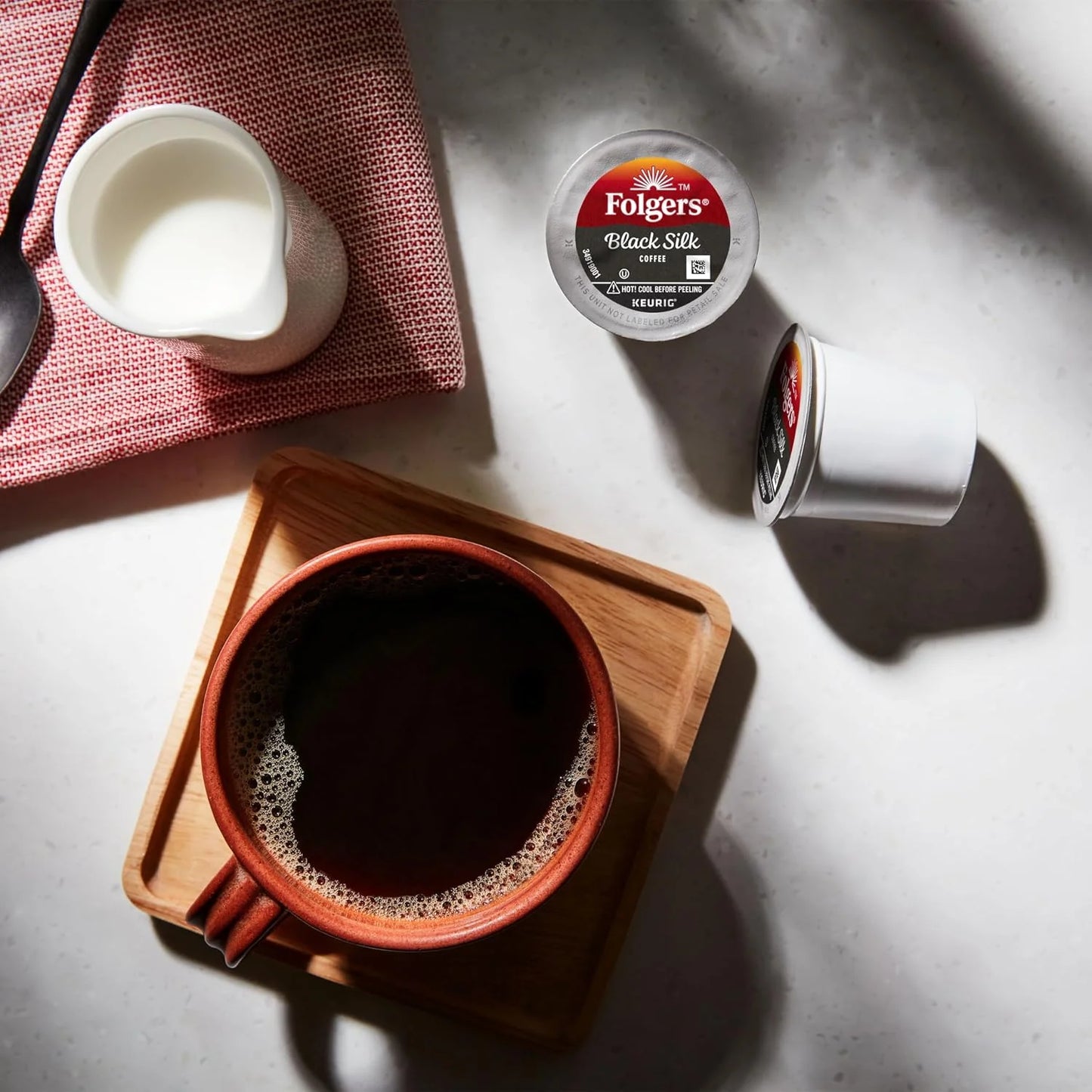 Folgers Black Silk, Dark Roast Coffee, Keurig K-Cups, 12 Count Box