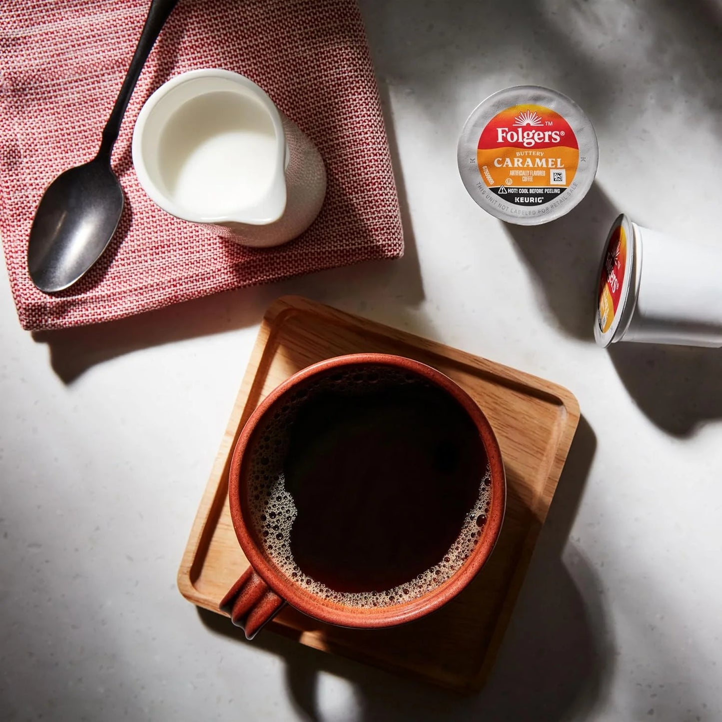 Folgers Buttery Caramel Artificially Flavored Coffee, K-Cup Pods, 60 Count