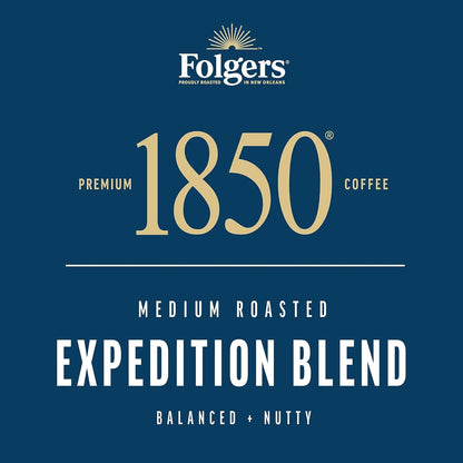 Folgers 1850 Expedition Blend Coffee, Keurig K-Cup Pods, 10 Count