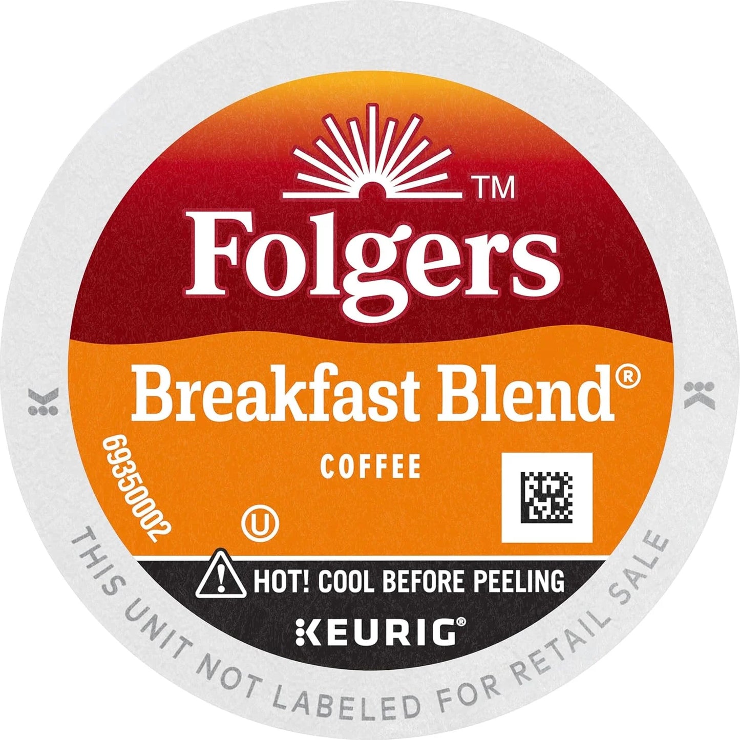 Folgers Breakfast Blend Coffee, Mild Roast, Keurig K-Cup Pods, 72 Count