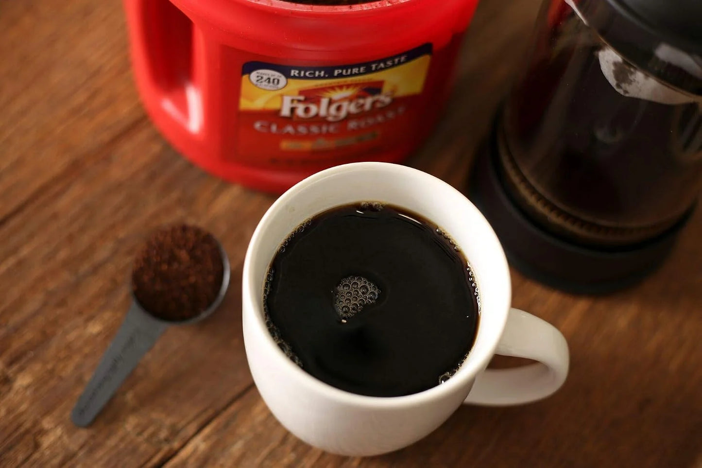 Folgers Classic Roast Medium Roast Ground Coffee, 38.4 Ounces (Pack of 6)
