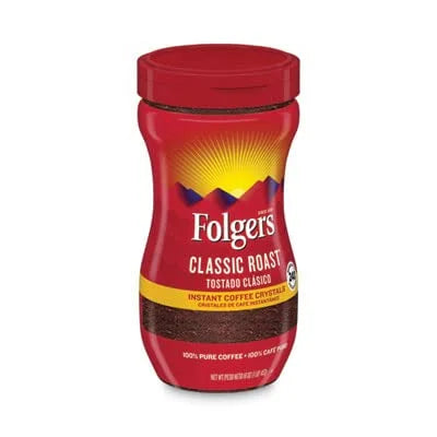 Folgers Instant Coffee Crystals, Classic Roast, 16 Ounce