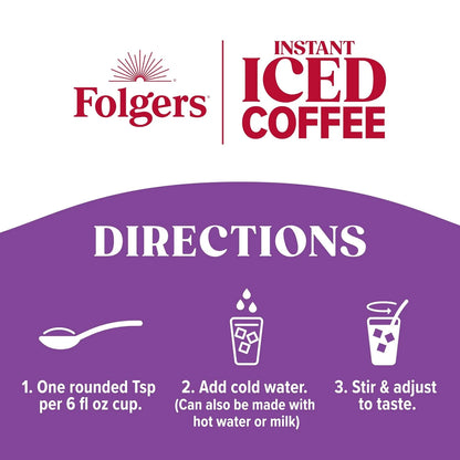 Folgers Instant Iced Coffee, 7-Ounce Jar (Pack of 6)