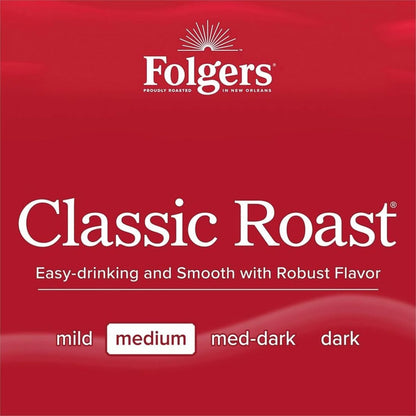 Folgers Classic Roast Coffee Filter Packs, 0.9 Oz, Box Of 40 Packs