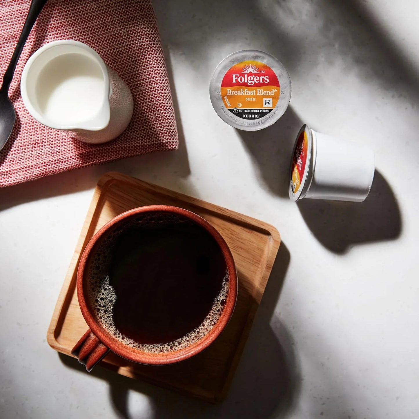Folgers Breakfast Blend Coffee, Mild Roast, Keurig K-Cup Pods, 10 Count