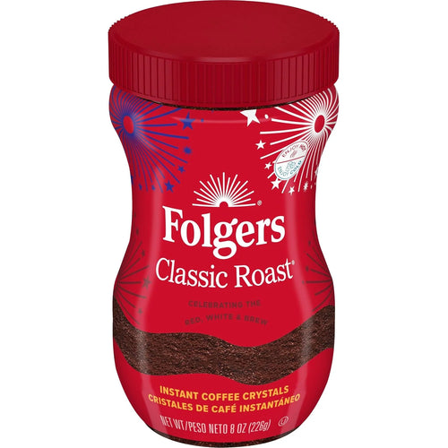 Folgers Classic Roast Instant Coffee, 8 Oz. Jar