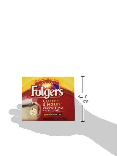 Folgers Classic Roast Coffee Singles, 19 ct