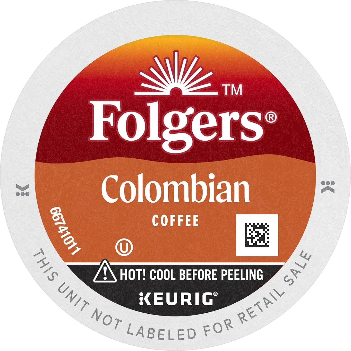Folgers Colombian Coffee, Medium Roast, Keurig K-Cup Pods, 12 count Box