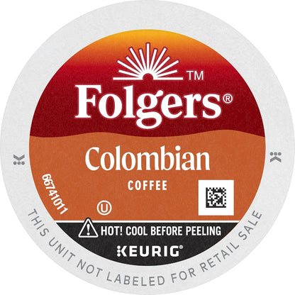 Folgers Colombian Coffee, Medium Roast, Keurig K-Cup Pods, 12 count Box