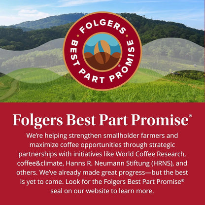 Folgers Classic Roast Ground Coffee, Medium Roast, 25.9 Oz. Canister