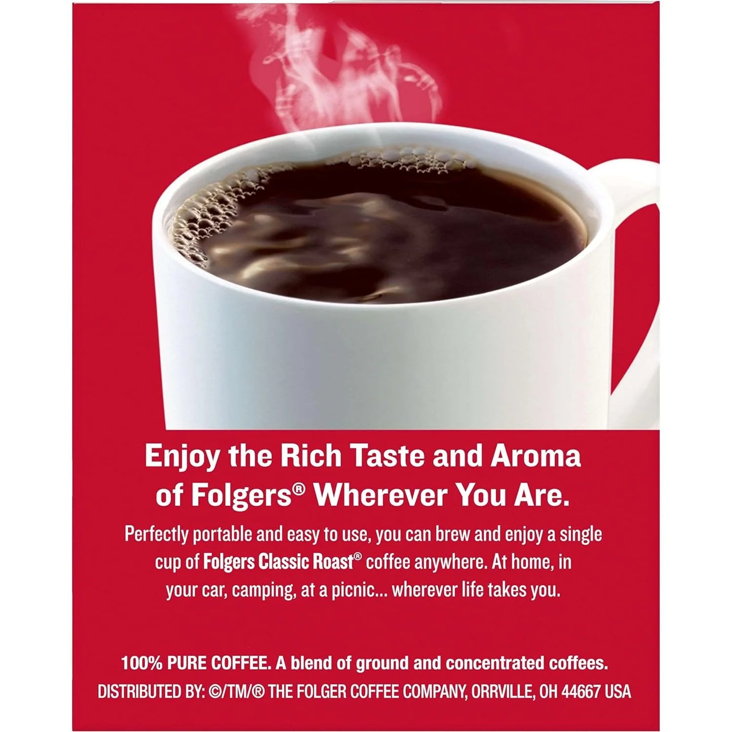 Folgers Classic Roast Coffee Singles, 19 ct