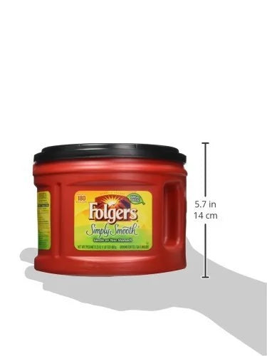 Folgers Simply Smooth Ground Coffee, 23 Ounce Tubs (Pack of 3)