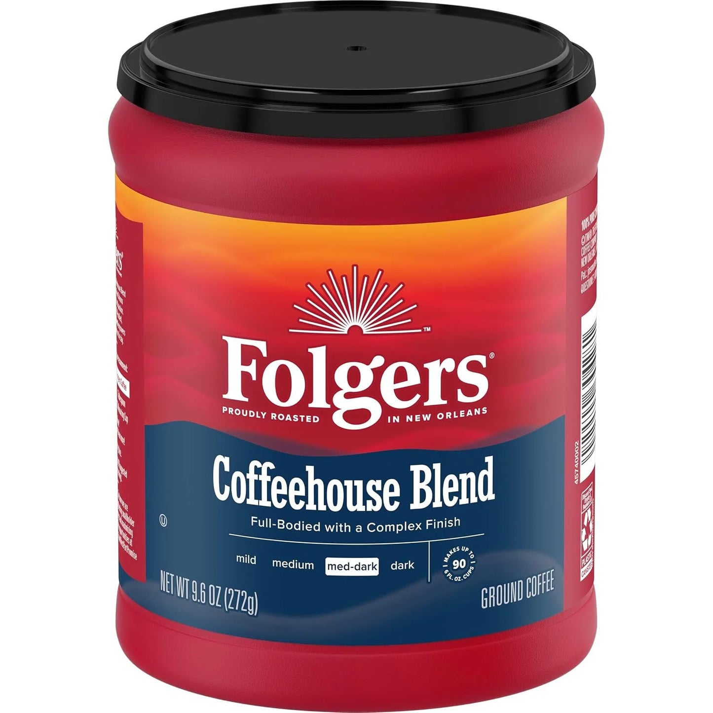 Folgers Coffeehouse Blend Ground Coffee, 6 (9.6-Oz.) Canisters